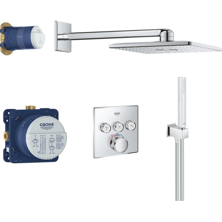 Grohe Rainshower Smartactive Cube 310 mm, kromi
