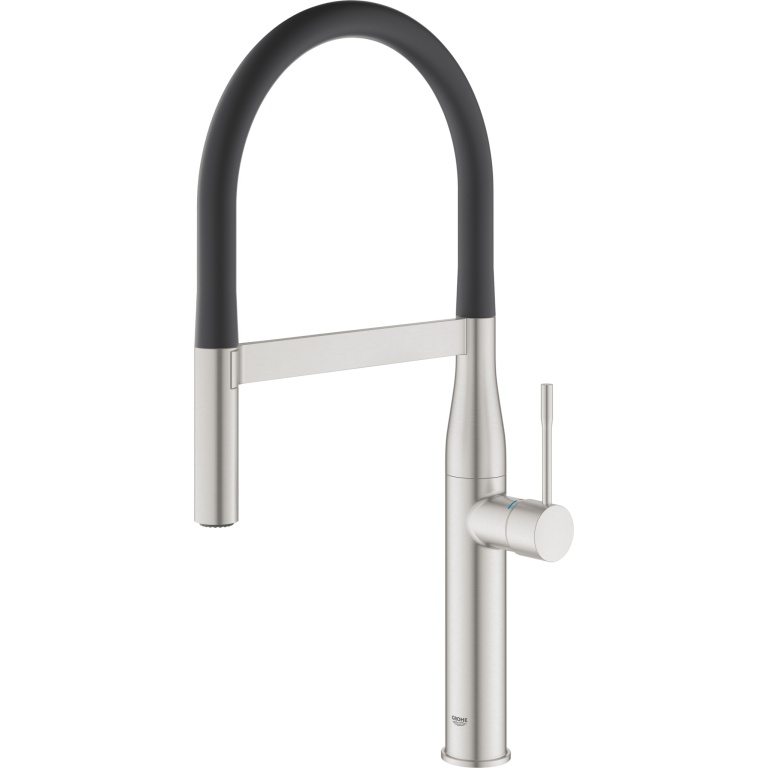 Grohe Essence Professional korkea juoksuputki, joustoletkut, supersteel