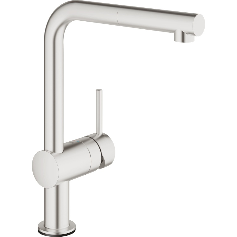 Grohe Minta Touch 6V L-juoksuputki, joustoletkut, Supersteel