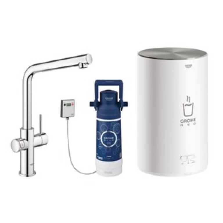 Grohe Red Duo L-juoksuputki, M-koon boileri, kromi